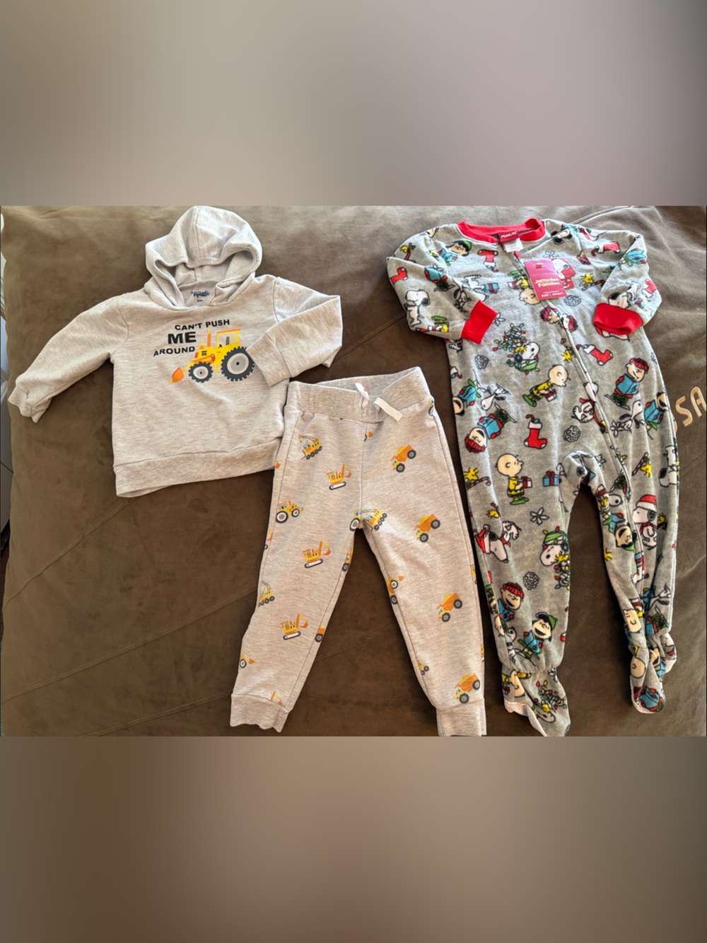 rebels Gray and Red Construction-Themed Kids 3-Piece Matching Set
